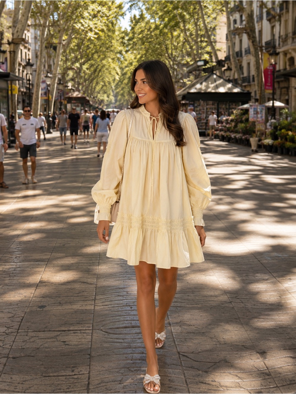 En Saison Butter Yellow Midi Dress